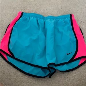 Kids blue/pink nike shorts